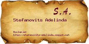 Stefanovits Adelinda névjegykártya